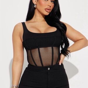 Fashion Nova Black Mesh top
